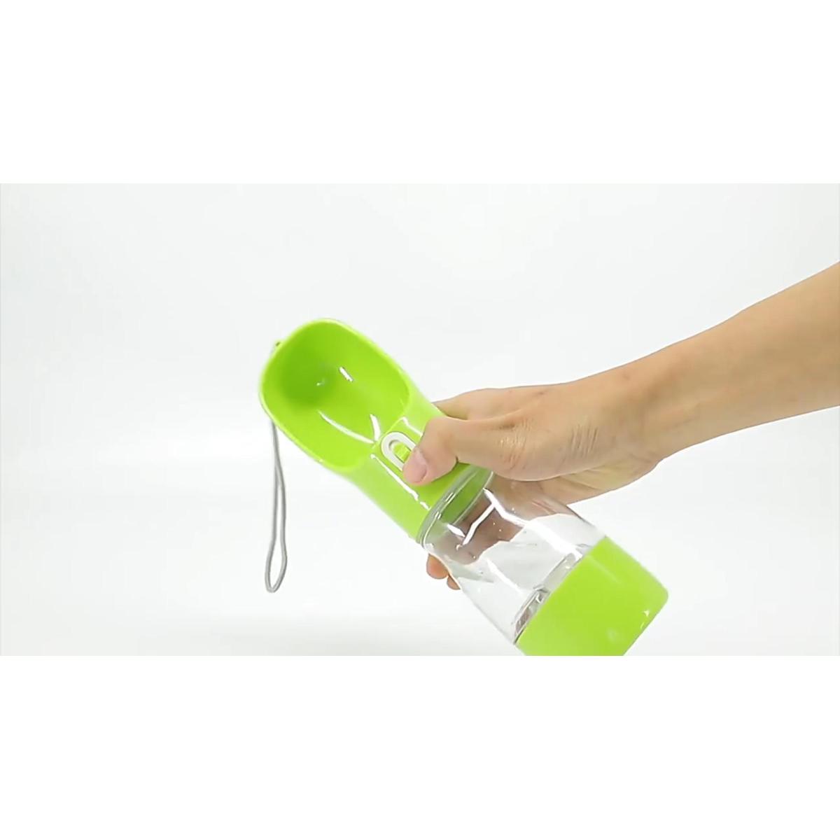 Portable Dog Water Bottle with Fold-Out Bowl
