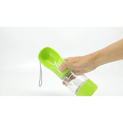 Portable Dog Water Bottle with Fold-Out Bowl