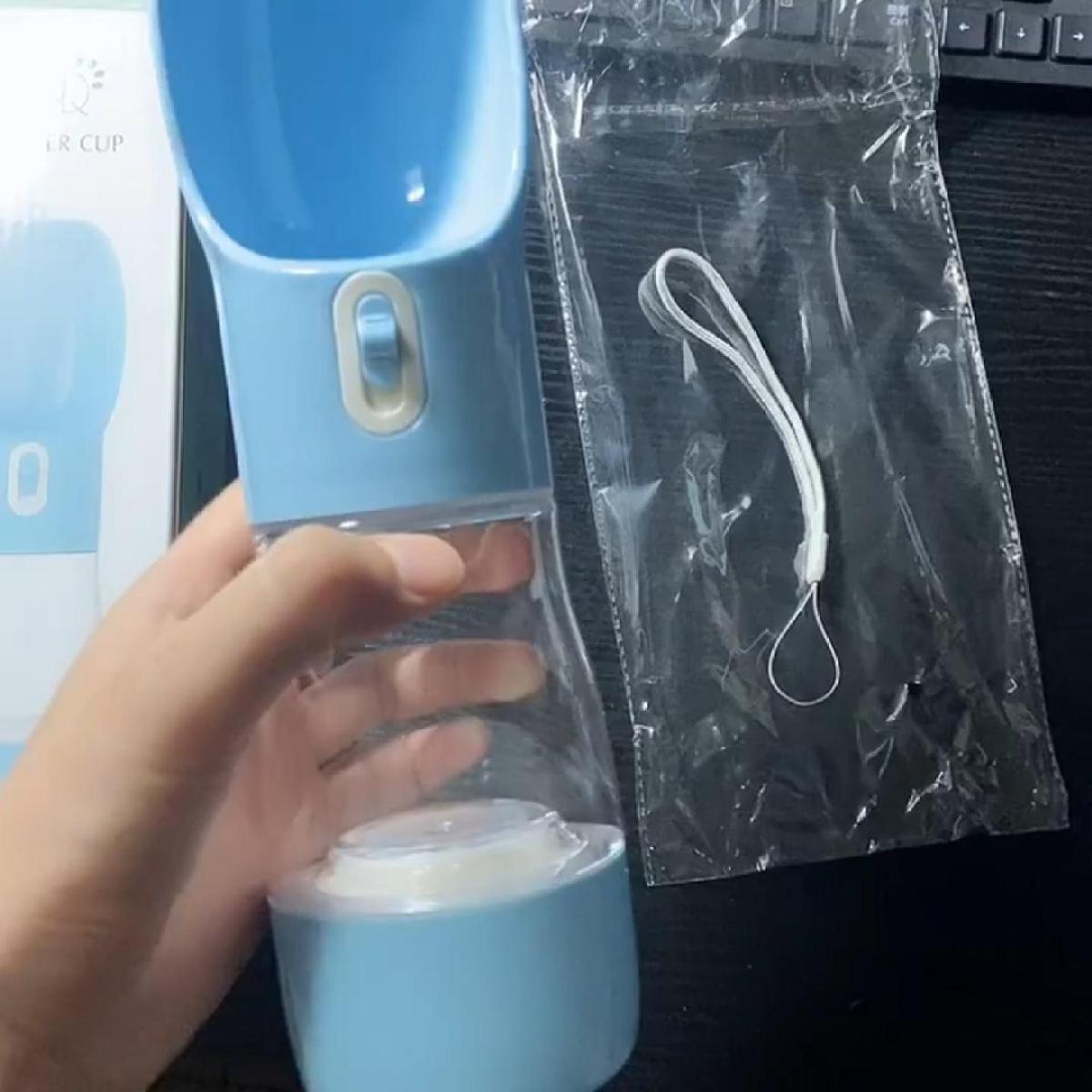 Portable Dog Water Bottle with Fold-Out Bowl